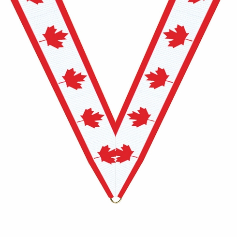 CANADIAN MAPLE LEAF NECK RIBBON