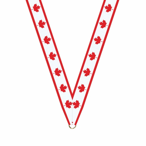 CANADIAN MAPLE LEAF NECK RIBBON