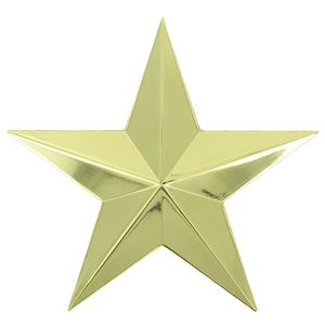 CAST 3D GOLD STAR PLAQUE MOUNT, 3-1/4 INCHES
