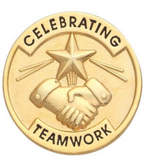 CELEBRATING TEAMWORK PIN