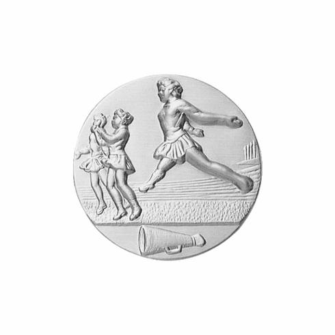 1-Inch in Diameter Round Metal Cheerleading Medallion Insert in Multiple Colors