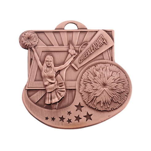 CHEERLEADER MEDAL - MULTIPLE COLORS