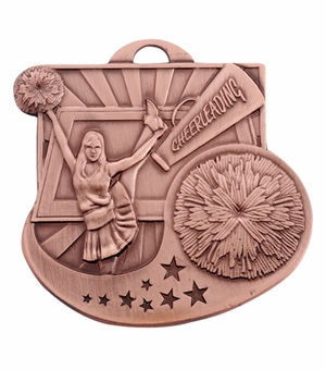 CHEERLEADER MEDAL - MULTIPLE COLORS