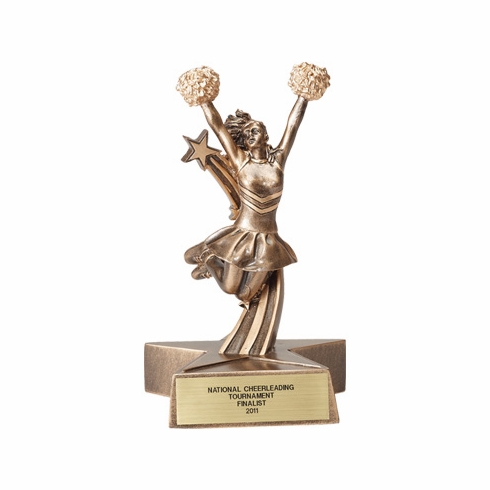CHEERLEADER RESIN TROPHY - NO PLATE