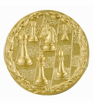 2-Inch in Diameter Round Stamped Metal Chess Insert in Multiple Colors