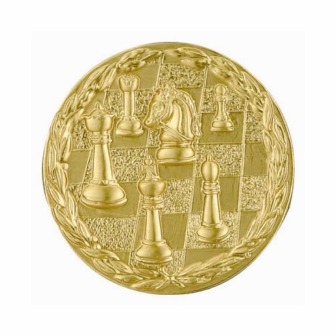 2-Inch in Diameter Round Stamped Metal Chess Insert in Multiple Colors