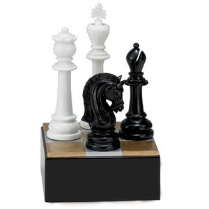 CHESS BOARD WITH FIGURES TROPHY WITHOUT PLATE