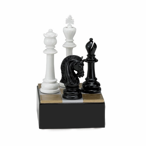 CHESS BOARD WITH FIGURES TROPHY WITHOUT PLATE