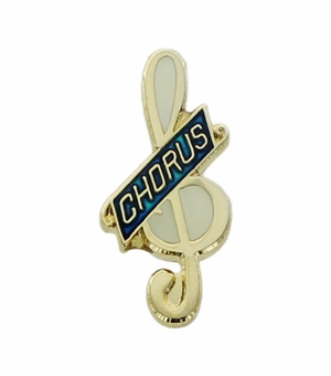CHORUS PIN GREEN ENAMEL