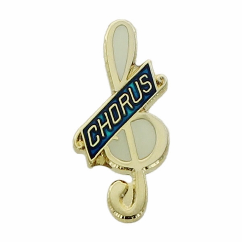 CHORUS PIN GREEN ENAMEL