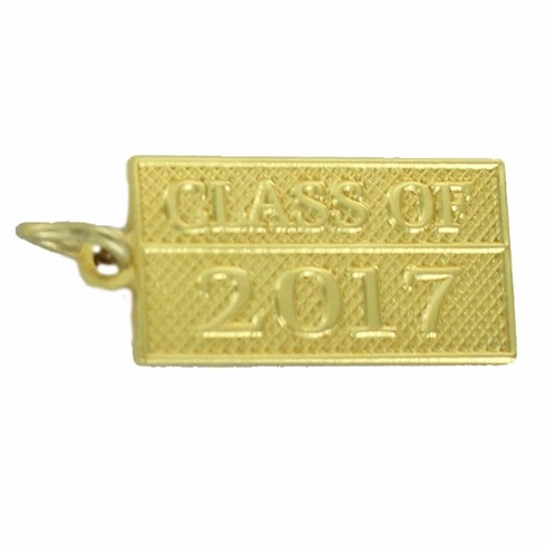 CLASS OF 2017 GOLD PENDANT WITH OPTION TO ATTACH TO CHAIN OR KEY RING