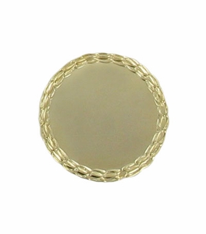 7/8 Inch in Diameter Insert-Ready Clutch-Back Medal in Gold