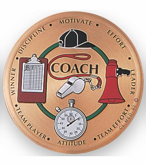 2 Inch in Diameter Round Metal Litho-Print Coaching Medallion Insert