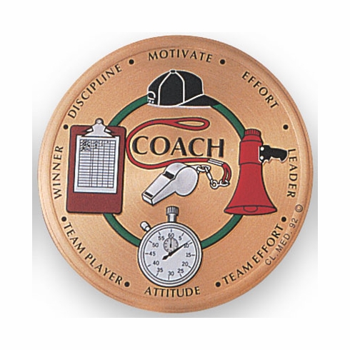 2 Inch in Diameter Round Metal Litho-Print Coaching Medallion Insert
