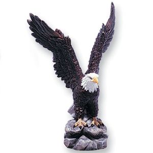 8-1/2 INCH COLORED RESIN EAGLE FIGURE