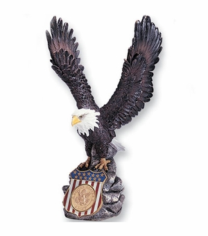 COLORED RESIN EAGLE HOLDS 2INCH INSERT, 15 INCH HEIGHT