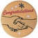 CONGRATULATIONS, 2 INCH ETCHED ENAMELED