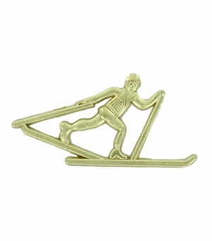  CROSS COUNTRY SKI CHENILLE PIN GOLD
