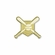 CROSSED BATS CHENILLE PIN GOLD
