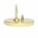 CROSSED RIFLES BRIGHT GOLD LAPEL PIN
