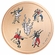 2 Inch in Diameter Round Metal Litho-Print Dance Themed Medallion Insert