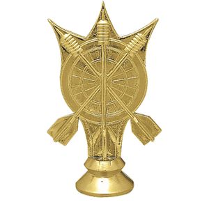 4-1/2 INCH GOLD PLASTIC DART THEME TROPHY FIGURE