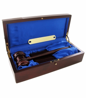 DELUX GAVEL AND GAVEL BLOCK SET