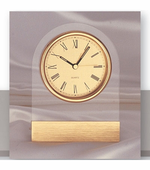 DESK CLOCK, CLEAR ACRYLIC