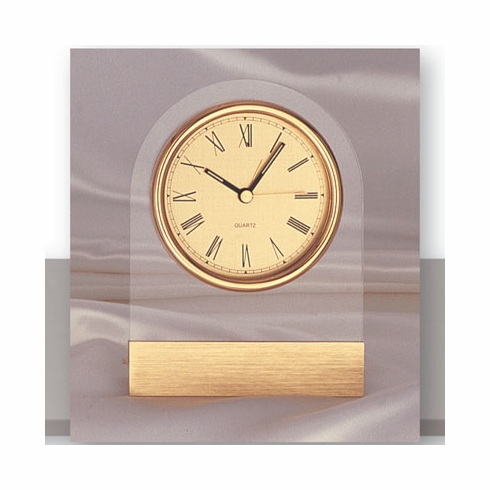DESK CLOCK, CLEAR ACRYLIC