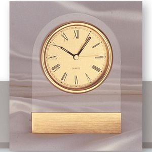 DESK CLOCK, CLEAR ACRYLIC