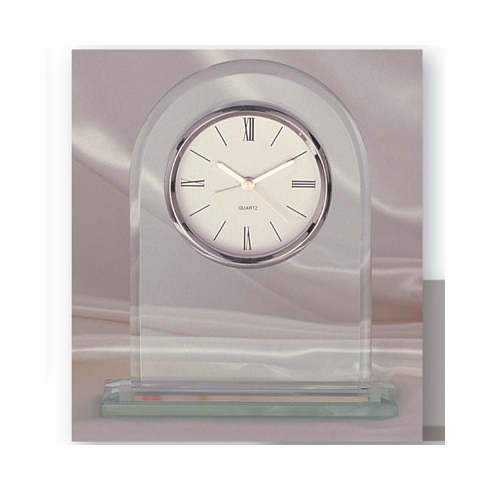 DESK CLOCK IN CLEAR GLASS