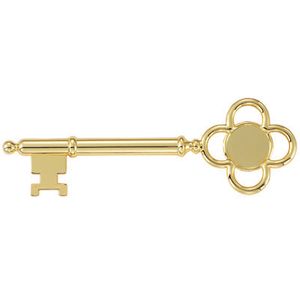 DIE CAST METAL GOLD KEY TAKES INSERT, 8 X 2-5/8