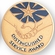 2-Inch in Diameter Round Etched-Enameled Metal Distinguished Service Award Medallion Insert in Gold with Peel-and-Stick Back
