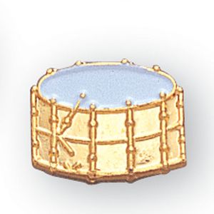DRUM PIN ENAMELED GOLD