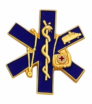 E.M.S. PARAMEDIC PIN 1 INCH