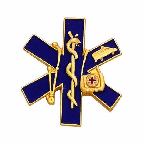E.M.S. PARAMEDIC PIN 1 INCH