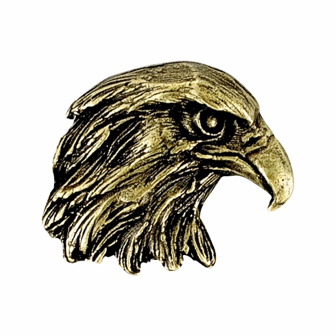 7/8 Inch in Height Eagle Mascot Pin in Antique Brass