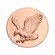 2-Inch in Diameter Round Stamped Metal Soaring Eagle Themed Insert in Gold or Bronze