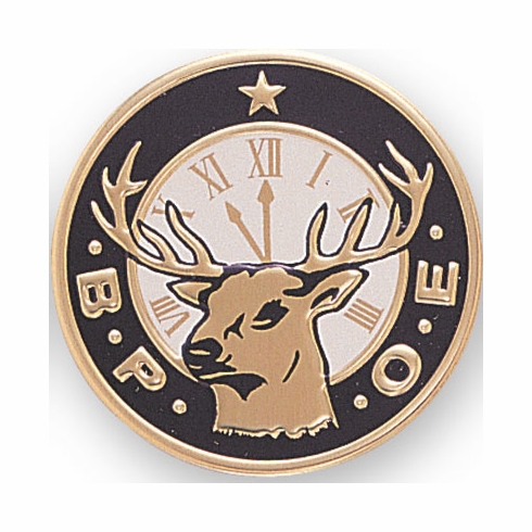 2 Inch in Diameter Round Metal Litho-Print BPOE Medallion Insert