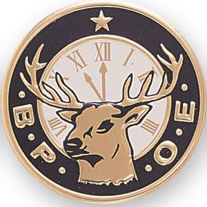 2 Inch in Diameter Round Metal Litho-Print BPOE Medallion Insert