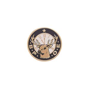 7/8-Inch in Diameter Round Metal Elk Medallion Insert with Enameled Finish