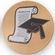 2 Inch in Diameter Round Metal Litho-Print Graduation Medallion Insert