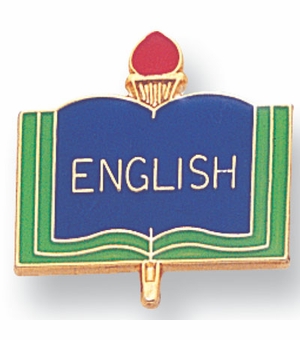 ENGLISH PIN ENAMELED, GOLD