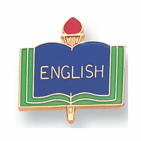 ENGLISH PIN ENAMELED, GOLD