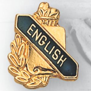 ENGLISH PIN GOLD ENAMELED
