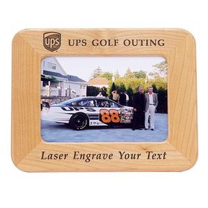 ENGRAVABLE MAPLE  FRAME HOLDS 5 X 7 PHOTO