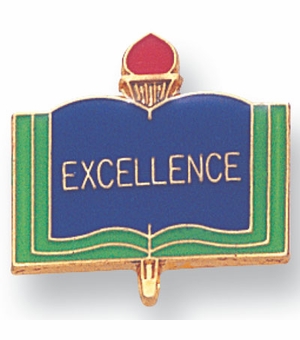 EXCELLENCE PIN ENAMELED, GOLD