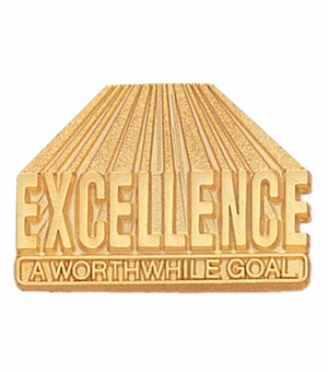 EXCELLENCE WORTHWHILE GOLD PIN