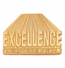 EXCELLENCE WORTHWHILE GOLD PIN