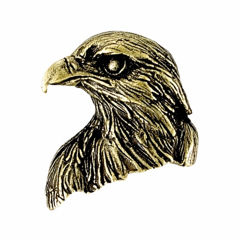 1-1/8 Inch in Height Falcon Mascot Pin in Antique Brass